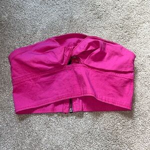 strapless pink urban outfitters top